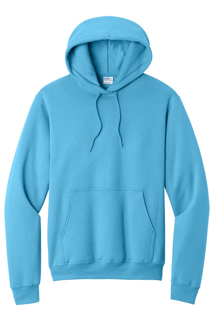 Core Fleece Pullover Hoodie in Aquatic Blue